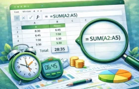 جمع ساعت در اکسل | آموزش جمع ساعت کاری و بیش از 24 ساعت