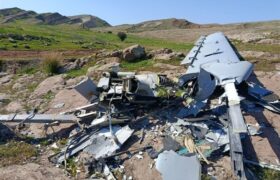 انهدام پهپاد هرمس 900 اسرائیلی با عملیات موفق پدافند + تصاویر