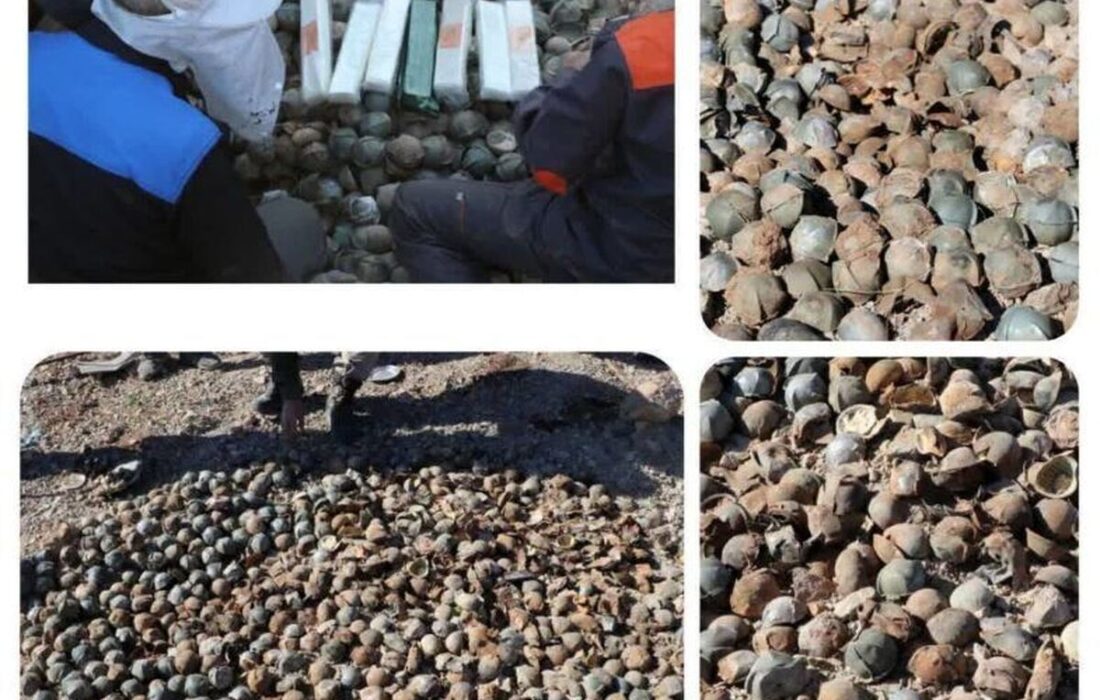 کشف و خنثیسازی ۹ هزار و پانصد بمبلت بجامانده از جنگ + عکس