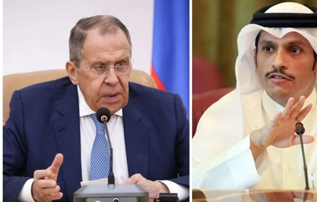 تماس تلفنی وزیر خارجه قطر با لاوروف درمورد وضعیت تنگه هرمز