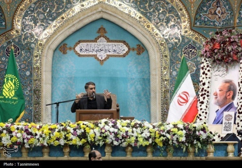 سنگ تمام مردم قم در مراسم باشکوه اربعین شهیدان لاریجانی+ تصاویر قم , شهید علی لاریجانی , حضرت معصومه (س) ,
