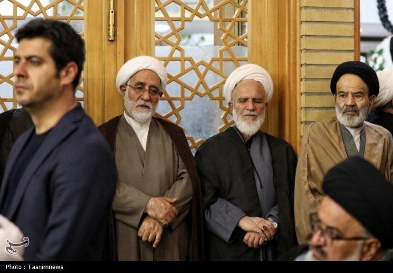 سنگ تمام مردم قم در مراسم باشکوه اربعین شهیدان لاریجانی+ تصاویر قم , شهید علی لاریجانی , حضرت معصومه (س) ,