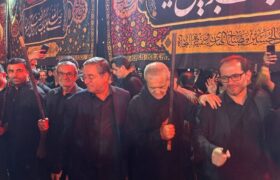 حضور پزشکیان در مراسم شام غریبان حضرت اباعبدالله الحسین (ع) در ارومیه