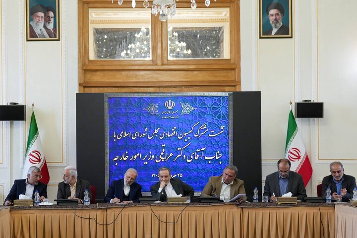 دیدار اعضای کمیسیون اقتصادی و کمیته دیپلماسی اقتصادی مجلس با عراقچی