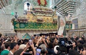پیکر آیتالله العظمی محمد اسحاق فیاض در کاظمین و کربلا تشییع شد
