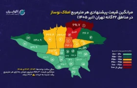 گرانترین و ارزانترین نوسازهای تهران کجاست؟/ نوسازهای این منطقه به متری 700میلیون رسید