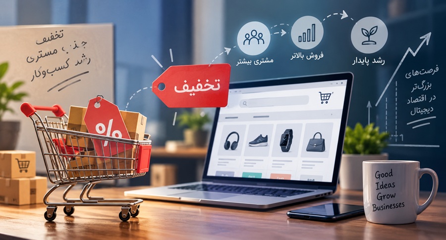 چرا فروشگاههای آنلاین روی تخفیف حساب میکنند؟ نگاهی به اقتصاد جذب مشتری در تجارت الکترونیک