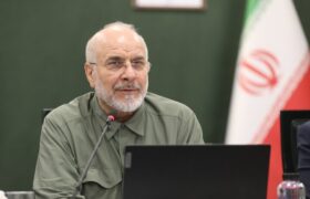 حضور قالیباف در مراسم ترحیم والده رئیس سازمان برنامه و بودجه